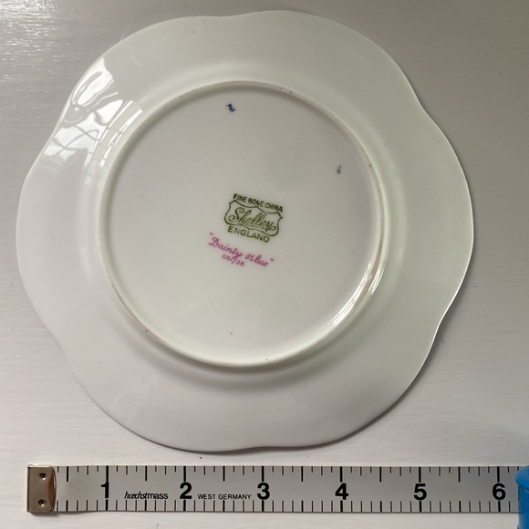 Dainty Blue Bread and Butter Plates by Shelley- Lot of 2 - Picture 7 of 7
